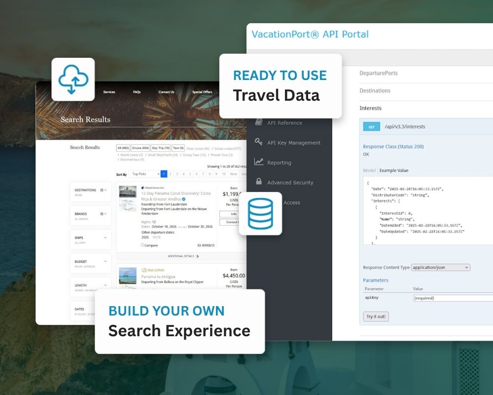 Developer working with API endpoints to build a custom travel experience
